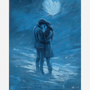 COUPLE UNDER BLUE MOON
