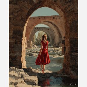 WOMAN UNDER BRIDGE