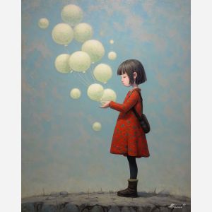 GIRL WITH REAL BALLOONS