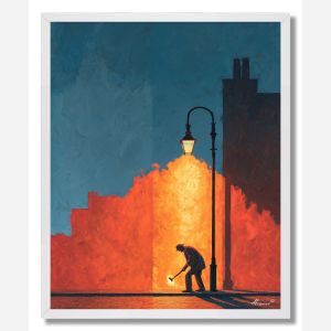 MAN LIGHTING LAMP POSTS - FRAMED