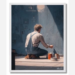 ARTIST IN REAL STUDIO - FRAMED