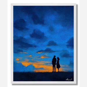 COUPLE IN BLUE HOUR - FRAMED