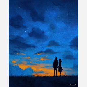 COUPLE IN BLUE HOUR