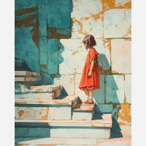 GIRL ON THE STAIRS