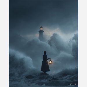 WOMAN IN LIGHTHOUSE