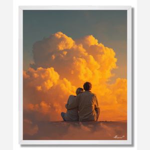 COUPLE UNDER CLOUD SKY - FRAMED