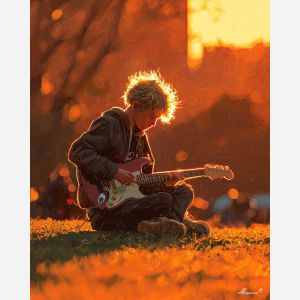 BOY PLAYING GUITAR