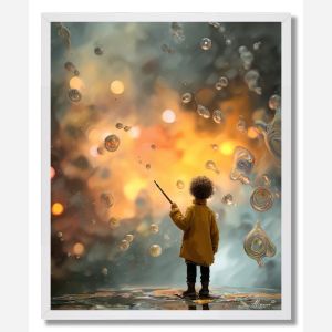 ARTIST IN COLOR RAIN - FRAMED