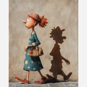 WOMAN AND HER SHADOW