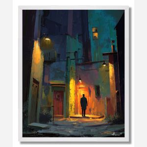 MAN IN COLOR LIGHT - FRAMED