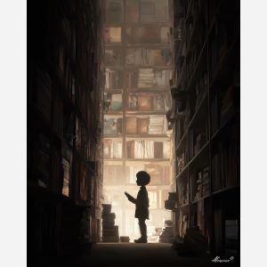 CHILD IN LIBRARY