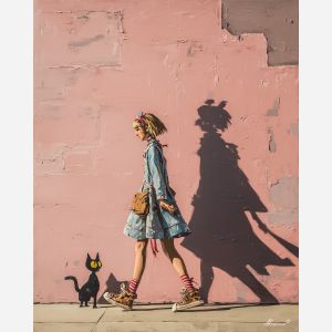 GIRL WITH SHADOW COMPANION
