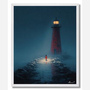 DREAMER UNDER LIGHTHOUSE - FRAMED