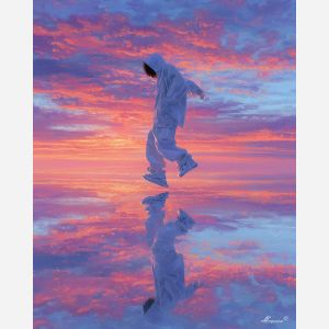 DANCER UNDER NEON SKY