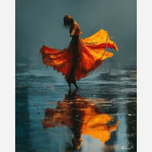 WOMAN DANCING IN THE RAIN