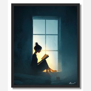 WOMAN READING - FRAMED