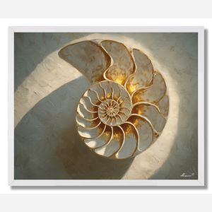 SHELL SPIRAL LIGHT - FRAMED