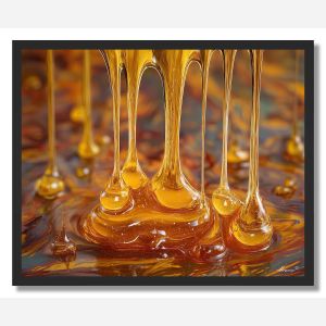 GOLDEN HONEY THREADS - FRAMED
