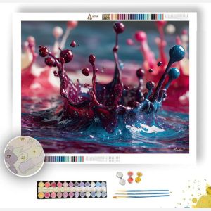 GLOWING INK DROPS - Paint by Numbers Full Kit