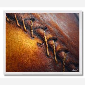 LEATHER STITCH DETAIL - FRAMED
