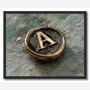 TYPEWRITER KEY DETAIL - FRAMED