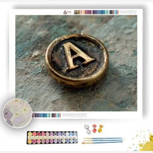 TYPEWRITER KEY DETAIL - Paint by Numbers Full Kit