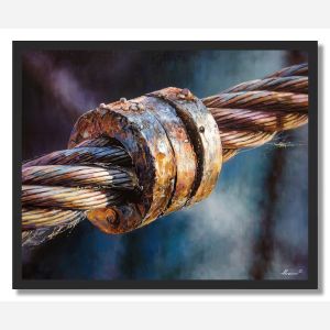 WIRE BRIDGE REFLECTION - FRAMED