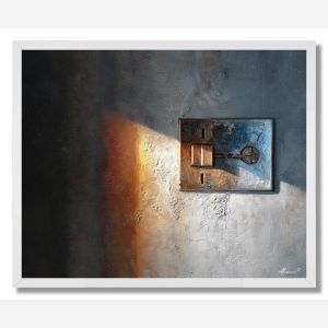 LIGHT SWITCH CLOSEUP - FRAMED