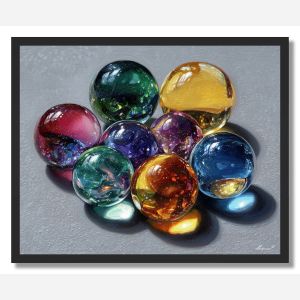 GLASS BEAD CLUSTER - FRAMED