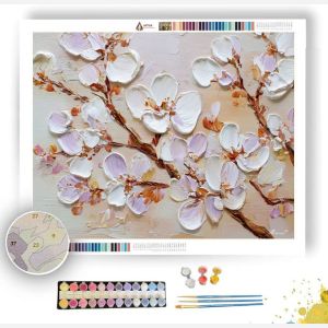 WHITE BLOSSOM - Paint by Numbers Full Kit