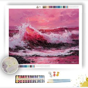 CRIMSON WAVE - Paint by Numbers Full Kit