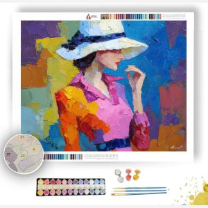 WOMAN WITH HAT - Paint by Numbers Full Kit