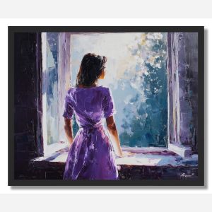 WOMAN BY WINDOW - FRAMED