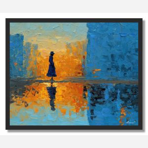 BLUE COAT WALKER - FRAMED