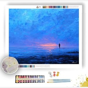 TRAVELER IN BLUE - Paint by Numbers Full Kit