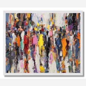 CROWD IN MOTION - FRAMED