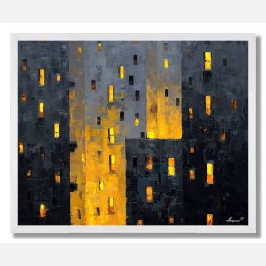 MIDNIGHT WINDOWS - FRAMED