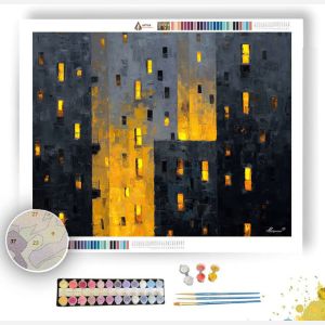 MIDNIGHT WINDOWS - Paint by Numbers Full Kit