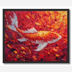 GOLDEN FISH LIGHT - FRAMED