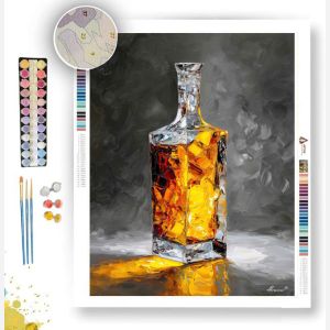 GOLDEN BOTTLE B&W - Paint by Numbers Full Kit