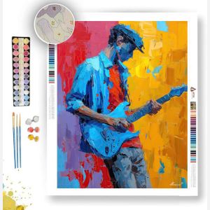 BLUE GUITAR - Paint by Numbers Full Kit