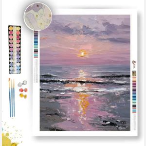 PINK SUNRISE B&W - Paint by Numbers Full Kit