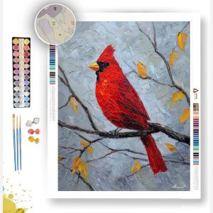 RED BIRD B&W - Paint by Numbers Full Kit