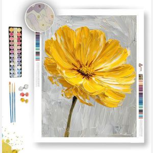 YELLOW DAISY B&W - Paint by Numbers Full Kit