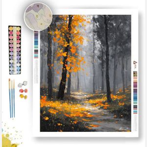 AUTUMN MEMORY B&W - Paint by Numbers Full Kit