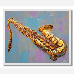 GOLDEN SAXOPHONE - FRAMED