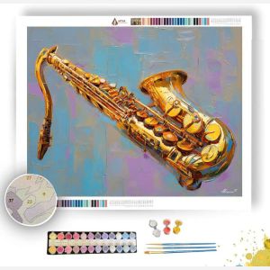 GOLDEN SAXOPHONE - Paint by Numbers Full Kit