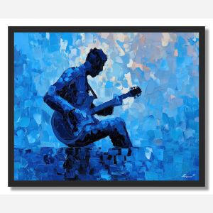 BLUE GUITAR - FRAMED
