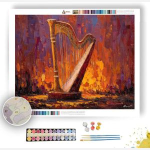 HARP BY THE FIRE - Paint by Numbers Full Kit