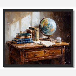 STUDY IN OAK - FRAMED